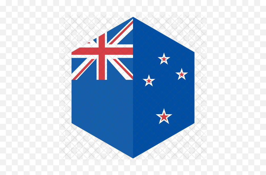 Newzealand Flag Icon Of Flat Style - Australia Flag On A Hexagon Png,New Zealand Flag Png
