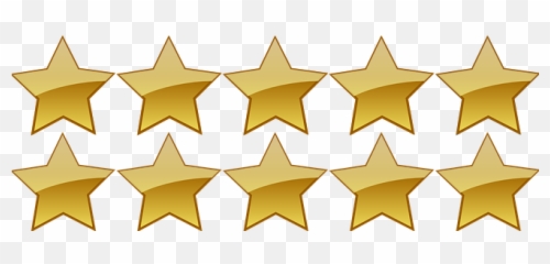 Ten Gold Stars - 10 png