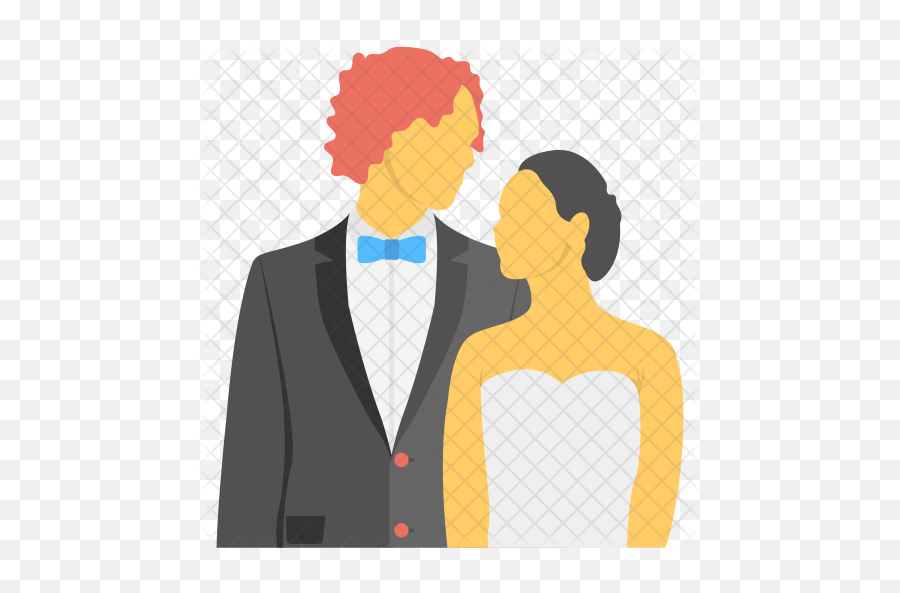 Wedding Couple Icon Of Flat Style - Tuxedo Png,Wedding Couple Png