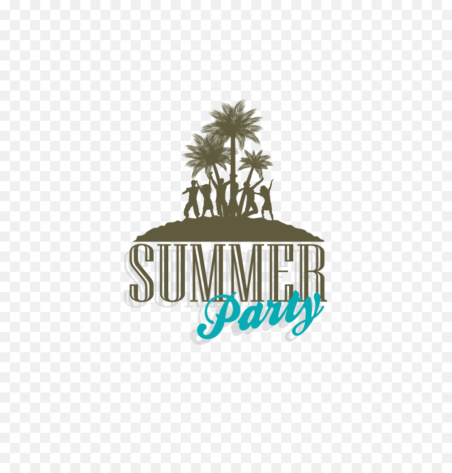 Download Party Silhouette Clip Art - Summer Beach Party Logo Summer Beach Party Logo Png,Summer Transparent Background