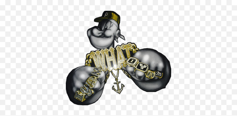 Download Popeye Gangsta Psd16077 - Thug Life Gangster Art Popeye Gangster Png,Gangster Hat Png