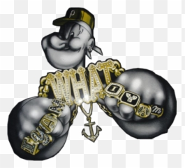 Download Popeye Gangsta Psd16077 - Thug Life Gangster Art Popeye Gangster Png,Gangster Hat Png