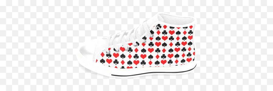 Playing Card Suits By Artformdesigns Menu2019s Classic High Top Canvas Shoes Large Size Model 017 Id D648272 - Plimsoll Png,Card Suits Png