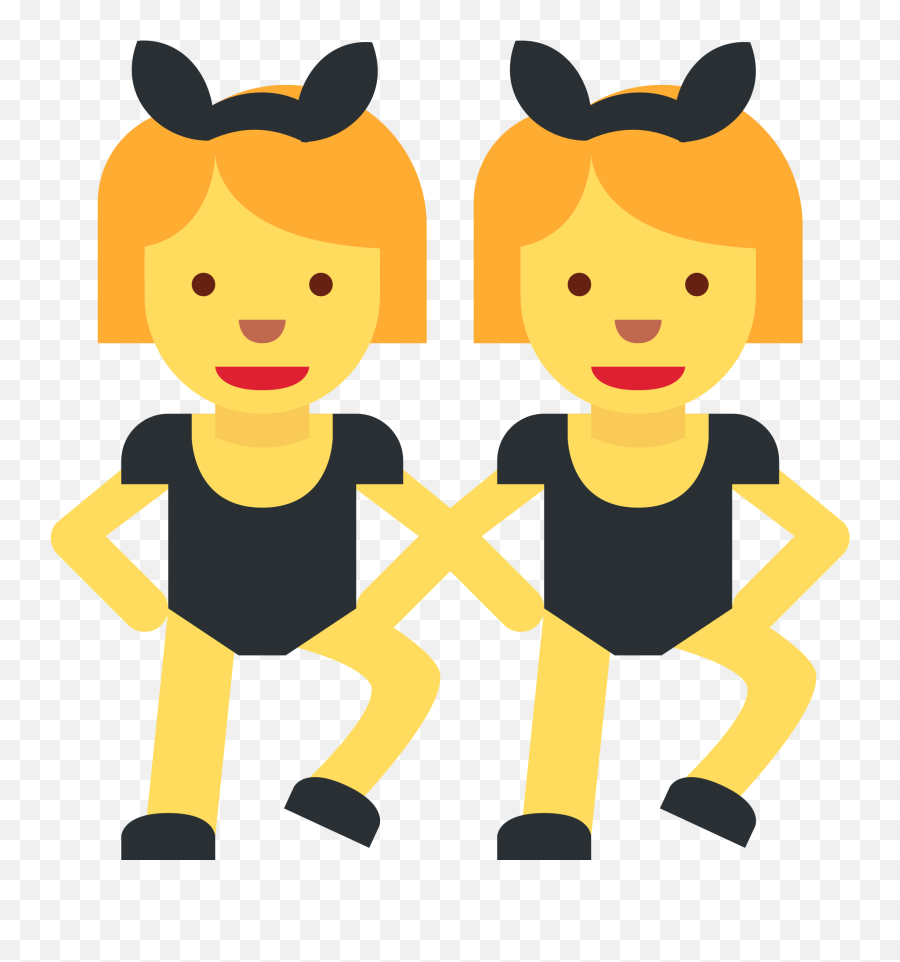 Download Woman With Bunny Ears Sticker By Twitterverified - Dancing Girl Emoji Png,Bunny Ears Transparent Background