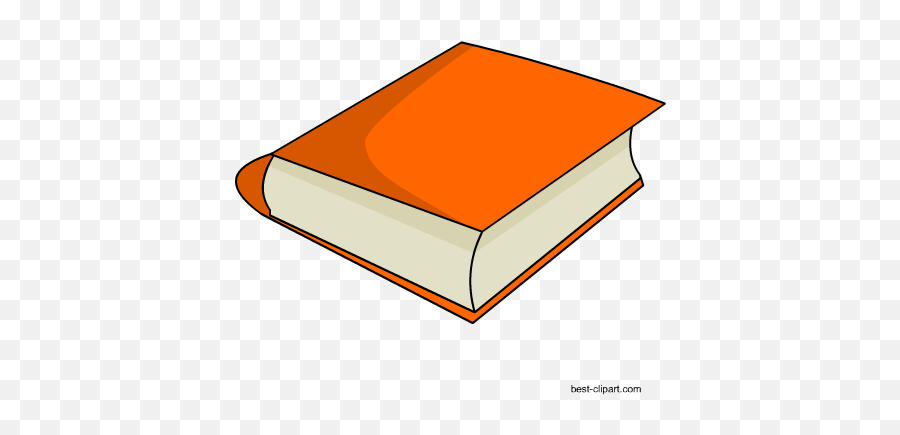 Free Orange Book Clipart - Clipart Orange Book Full Size Horizontal Png,Book Clipart Transparent