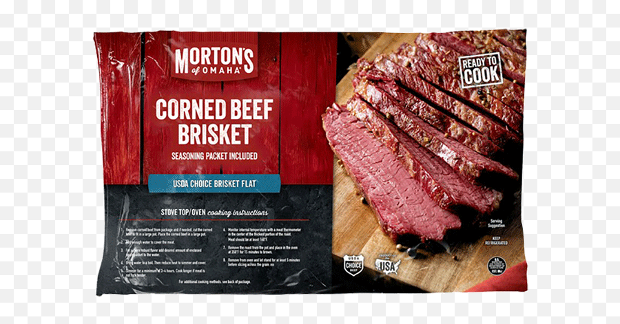 Mortons Of Omaha Corned Beef Brisket - Flat Iron Steak Png,Brisket Png
