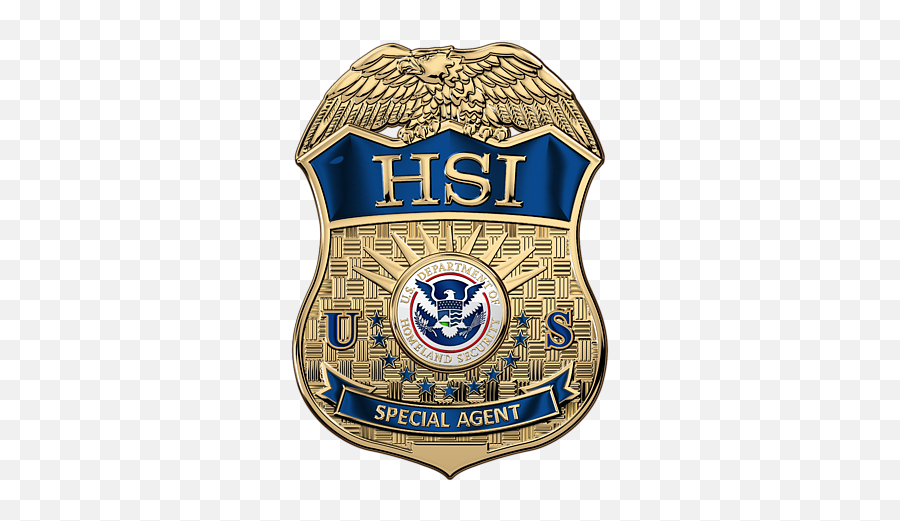 Homeland Security Investigations - Hsi Special Agent Badge Over White Leather Tshirt Homeland Security Investigations Badge Png,Security Badge Png
