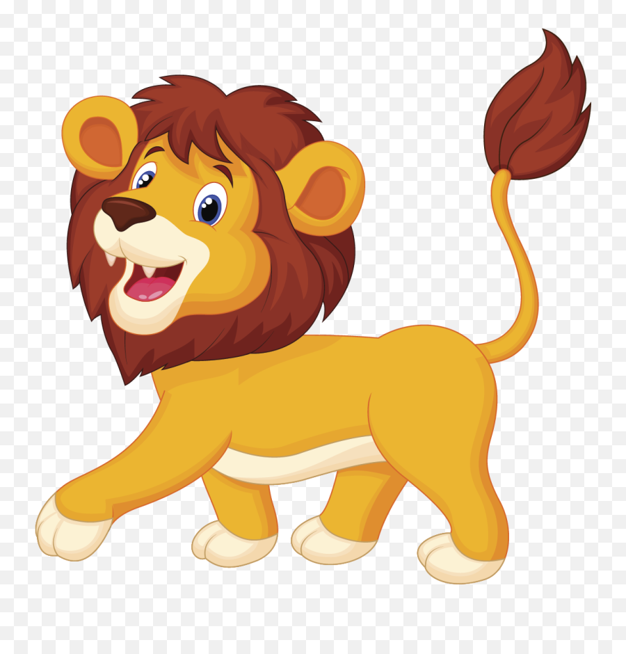 Download Hd Cartoon Lion Png Graphic - Lion Cartoon,Lion Transparent