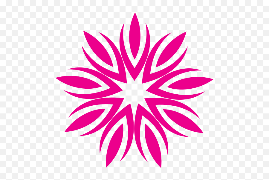 Pink Floral Shape - Decorative Png,Geometry Dash Icon Border