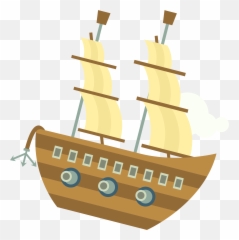 Old Clipart Pirate Ship Transparent Free - Background Story Book Clipart png