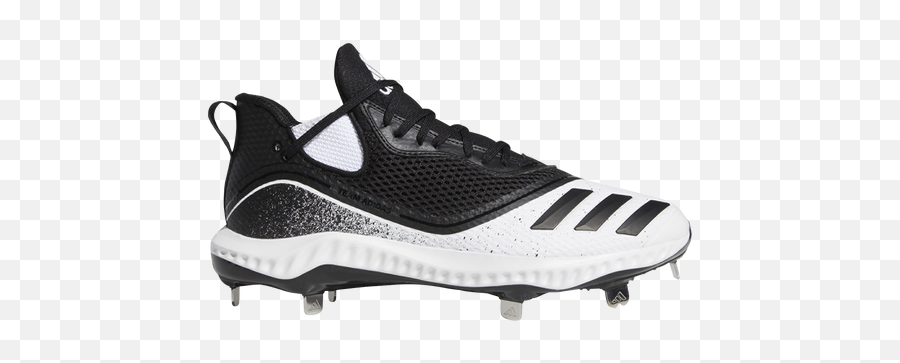 Adidas Icon V Bounce Low - Menu0027s Metal Cleats Shoes White Black Black Cleats Adidas Icon V Png,Track Shoe Icon