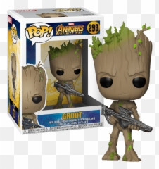 Funko Pop Avengers 3 Infinity War - Groot With Gun 293 Funko Pop Groot Infinity War Png,Groot Icon