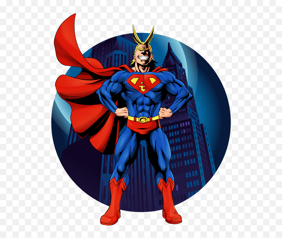 Download Hd All Might X Superman Preview - All Might T Shi Superman X All Might Png,All Might Png