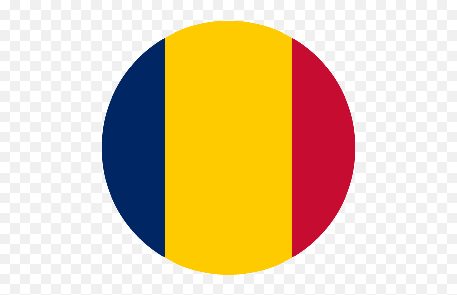 Vector Country Flag Of Chad - Circle Vector World Flags Romania Circle Flag Png,Td Icon
