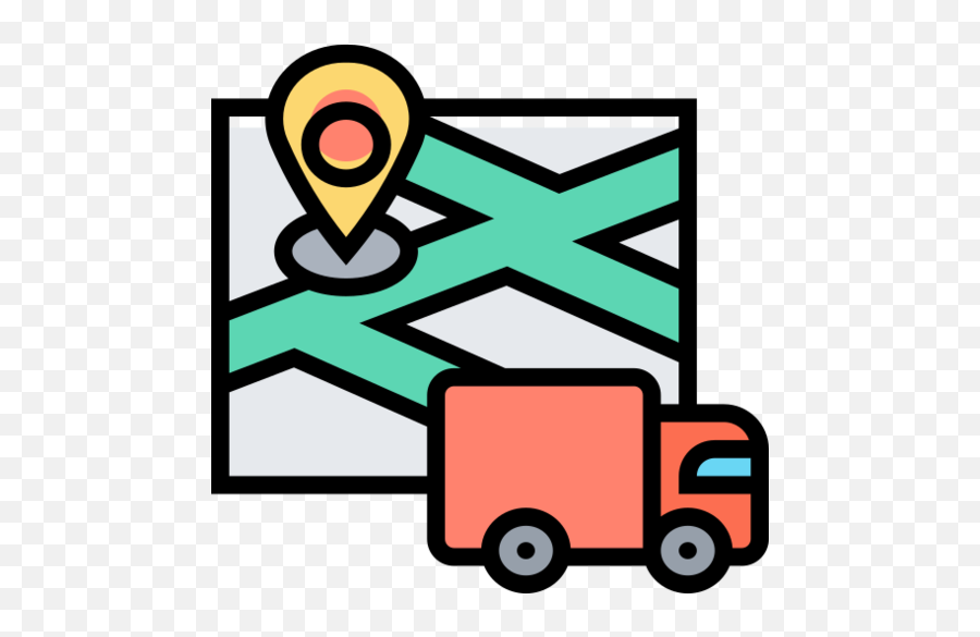 Address Delivery Map Tracking Distribution Free Icon - Language Png,Distribution Icon Png