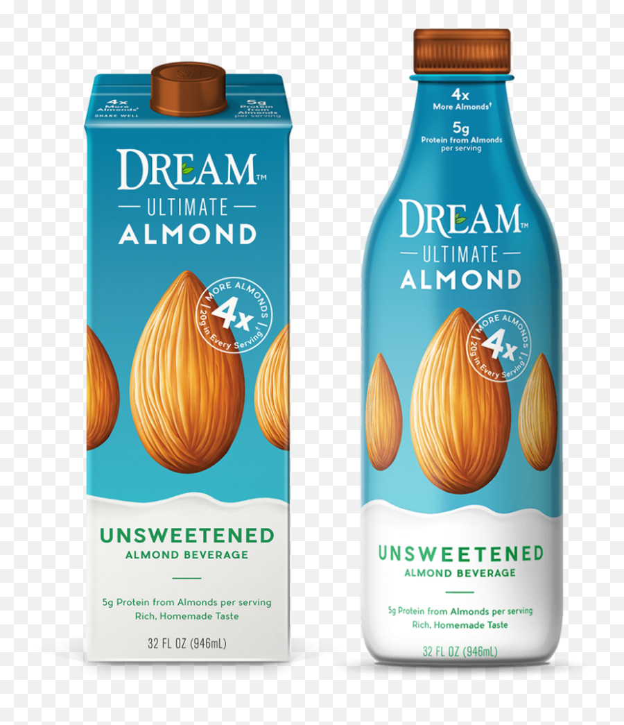 Beverage Png - Unsweetened Almond Beverage Dream Ultimate Dream Almond Milk,Almonds Png