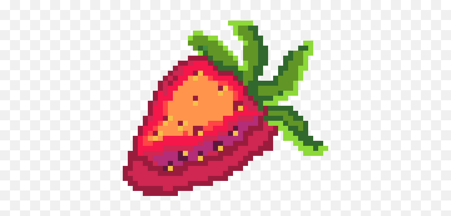 Commander - Strawberry Pixel Art Maker Pixel Art Owoce Ananas Png,Anime Icon Creator