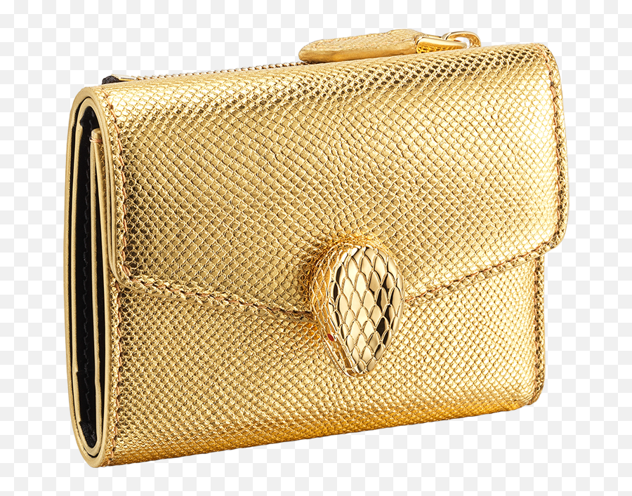 Serpenti Forever Trifold Wallet 290656 Bvlgari - Bvlgari Wallet Gold Png,Gucci Icon Gucci Signature Wallet