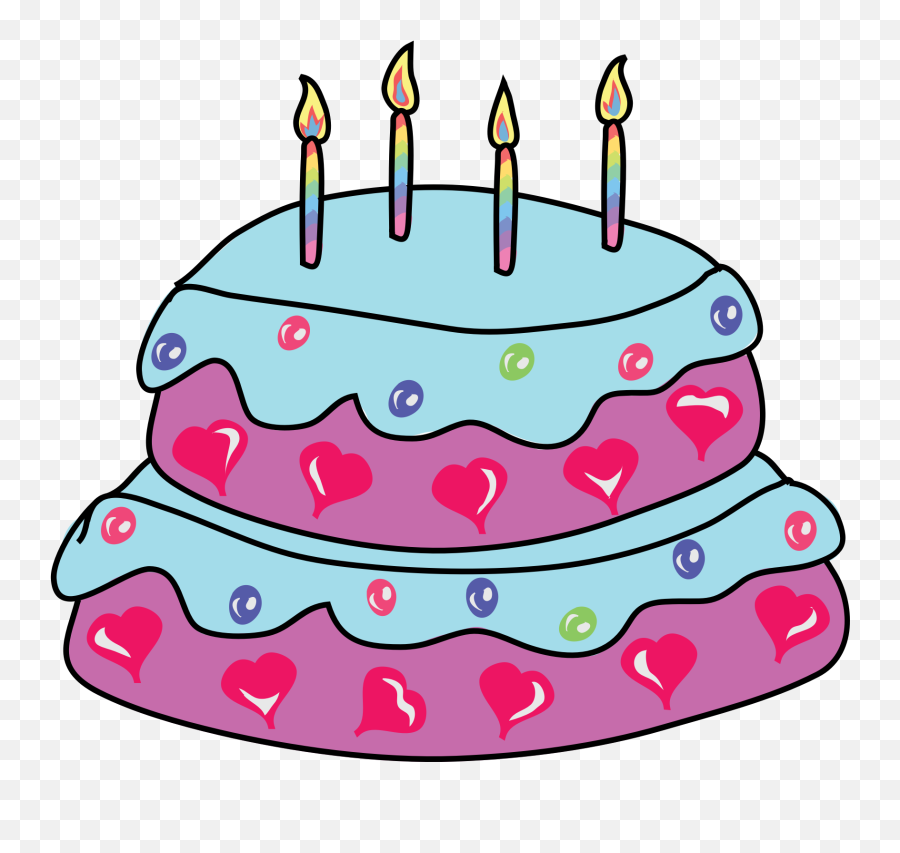 Birthday Cake Layer Wedding Clip Art - Birthday Stiker Kue Ulang Tahun Png,Birthday Cake Clipart Transparent Background