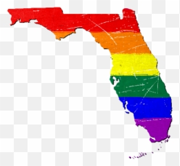 Florida Silhouette Lgbt Pride Flag - png