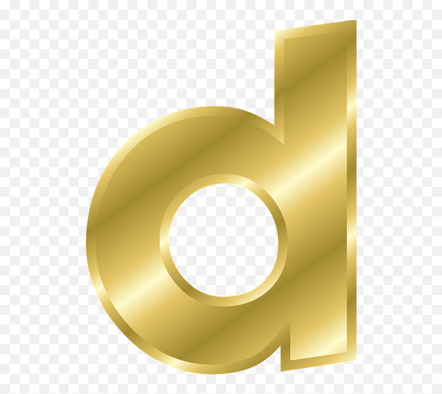 Letter D Lowercase Alphabet Abc - Gold Letter D Png,D Transparent