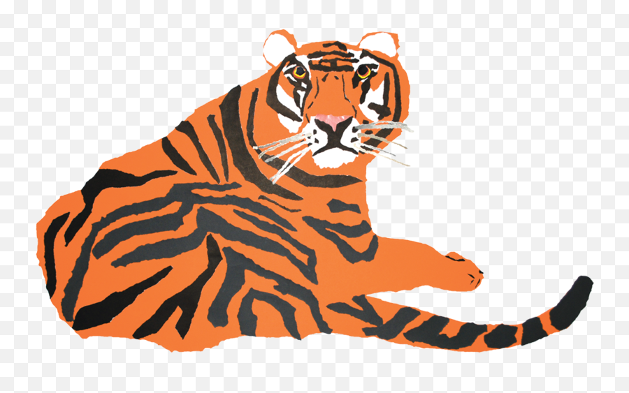 Le Tigre - Collage Work Tiger With Paper Png,Tigre Png