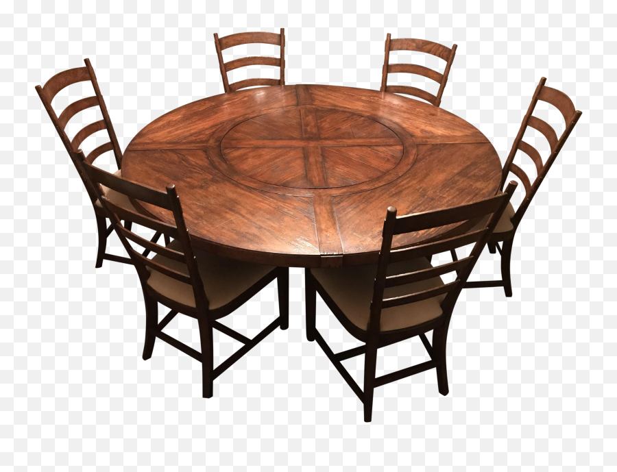 Jonathan Charles Round Dining Room Table And Chairs Clipart - Clip Art Round Dining Table Png,Wooden Table Png