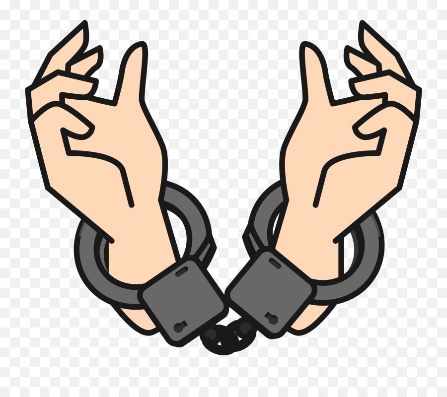 Policeman Clipart Handcuffed - Hands In Handcuffs Clipart Png,Handcuffs Png