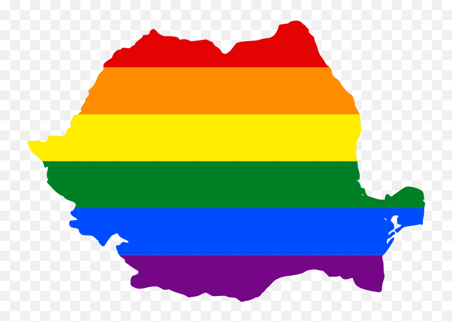 Gay Pride Flag Png - Lgbt Flag Map Of Romania Romania Flag Romania Flag Map Transparent,Gay Flag Png
