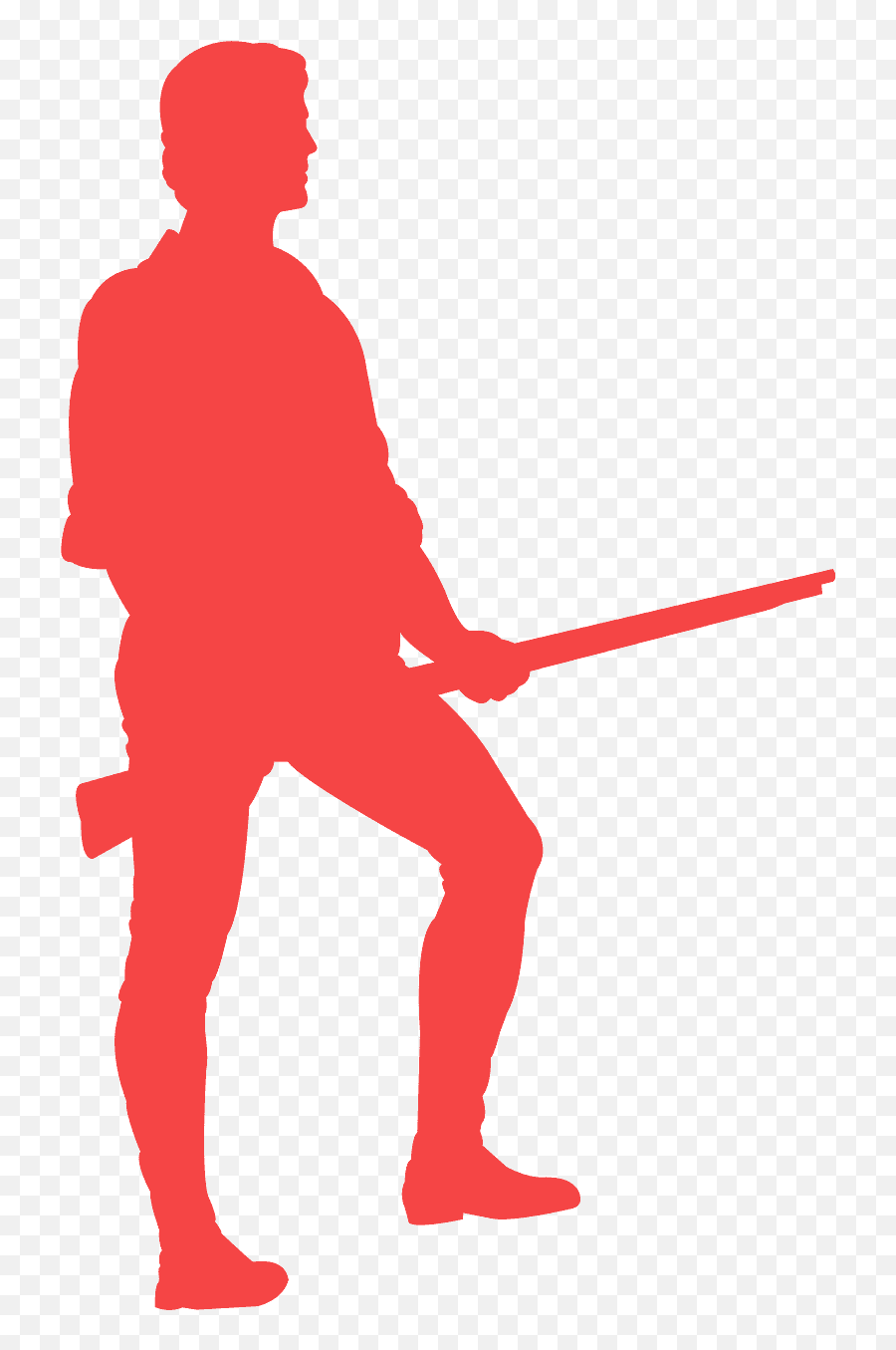 Man Holding A Gun Silhouette - Free Vector Silhouettes Revolutionary War Soldier Silhouette Png,Man With Gun Png
