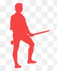 Man Holding Gun Silhouette - Free Vector Silhouettes Revolutionary War Soldier png