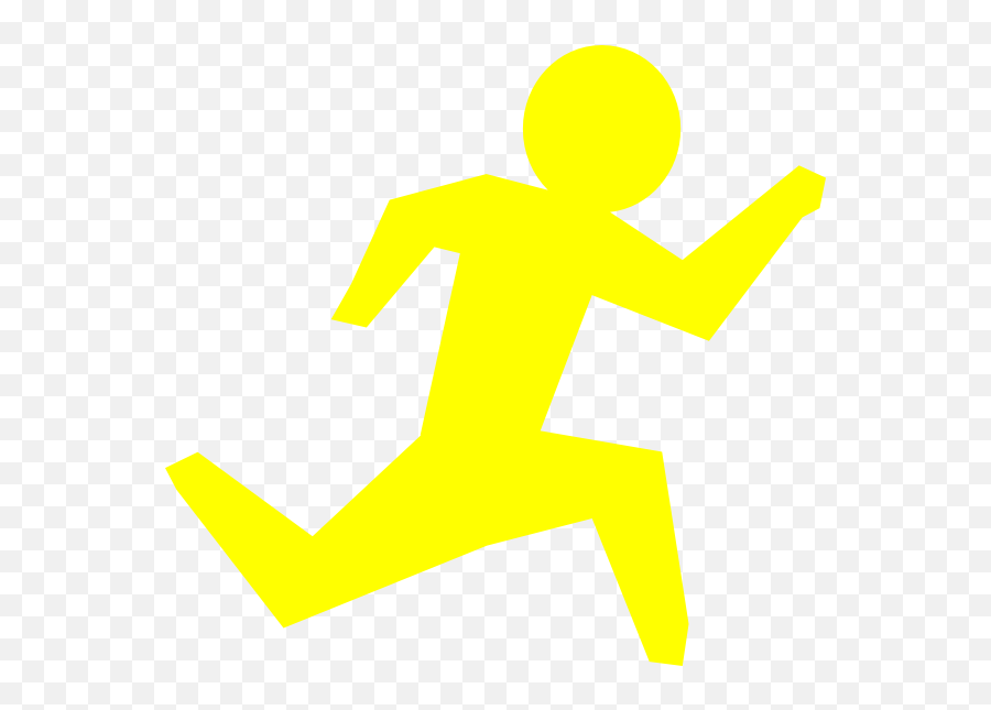 Running Man - Yellow Clip Art At Clkercom Vector Clip Art Man In Yellow Running Png,Running Man Logo