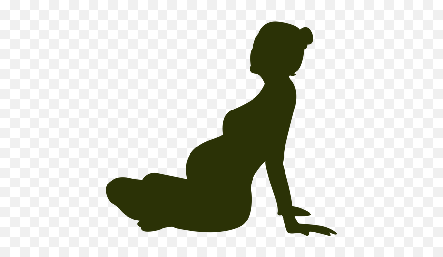 Pregnant Woman Sitting Silhouette - Pregnant Woman Silhouette Png,People Sitting Silhouette Png