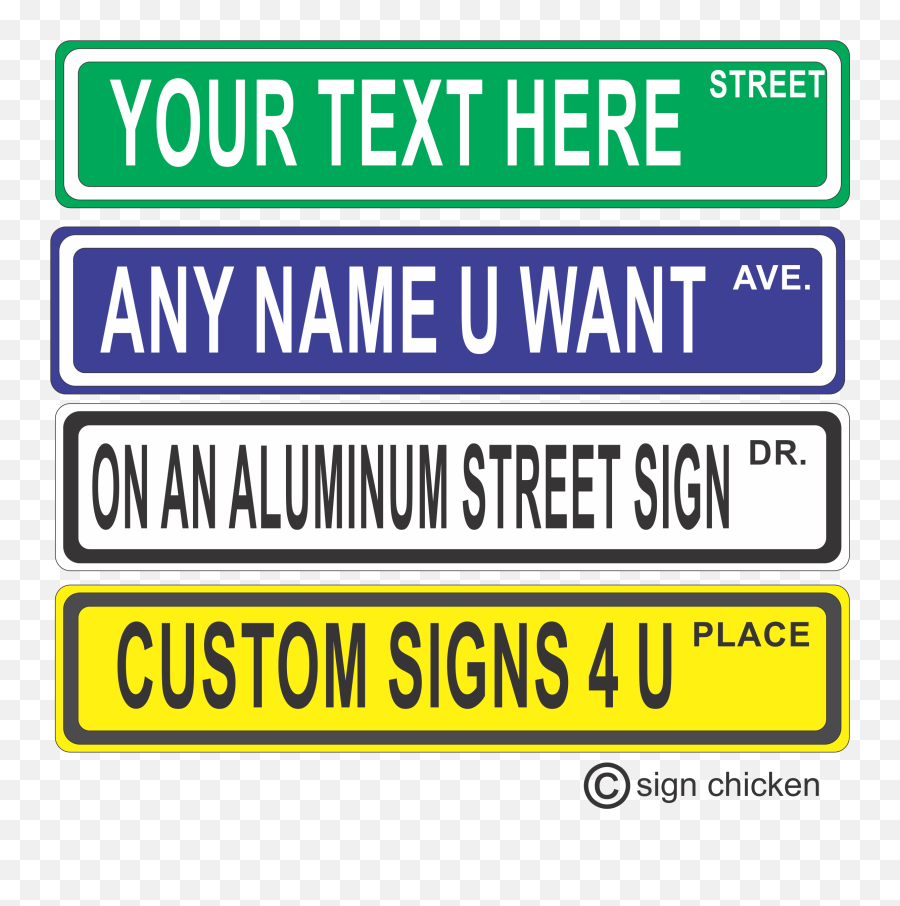 Personalized Street Sign - Personalized Street Sign Png,Street Signs Png