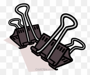 Paper Clip Stationary Royalty Free Vector Art - Alligator Clips Office Supplies png