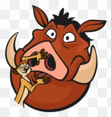 Vk Sticker 12 From Collection Timon And Pumbaa Download For - Clip Art Png,Pumba Png
