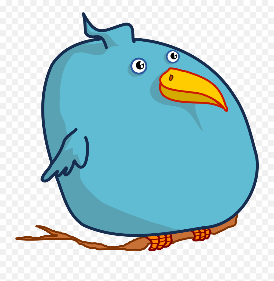 Painted Big Blue Bird Free Image - Fat Bird Clipart Png,Big Bird Png