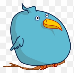 Painted Big Blue Bird Free Image - Fat Bird Clipart Png,Big Bird Png