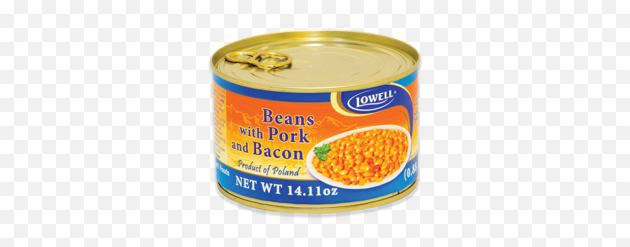 Baked Beans W Pork U0026 Bacon Can Lowell 400gr 1cs X 18ea - Food Storage Png,Baked Beans Png