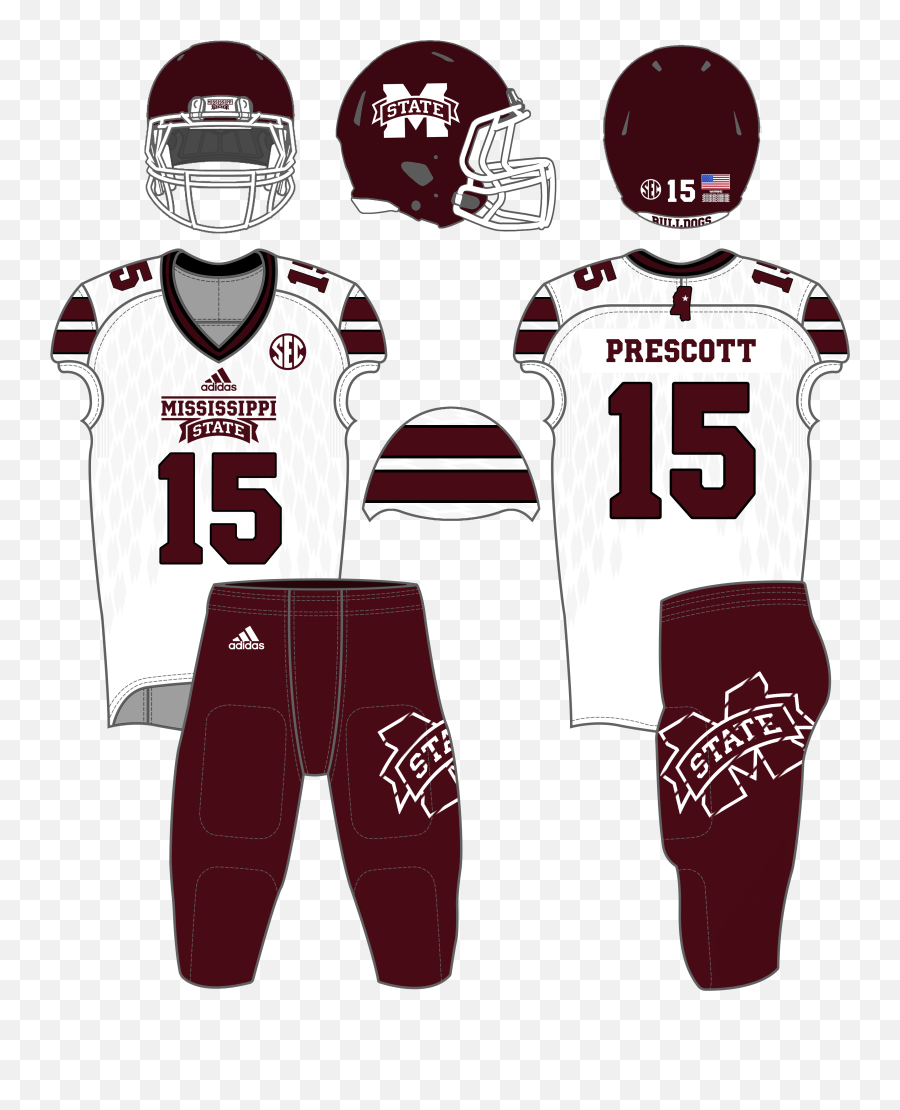 Hail State Unis - 2015 Football Season Miss State Football Uniforms Png,Dak Prescott Png