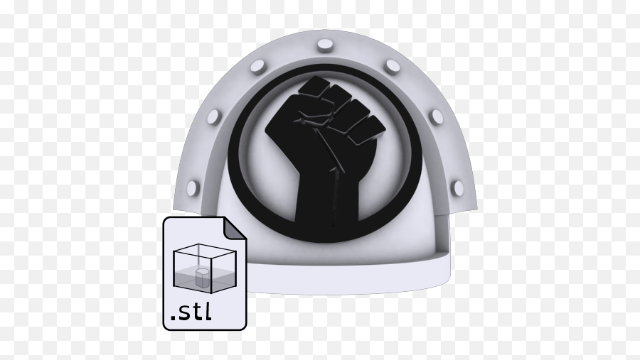 Raised Fist Pauldron Pack Png