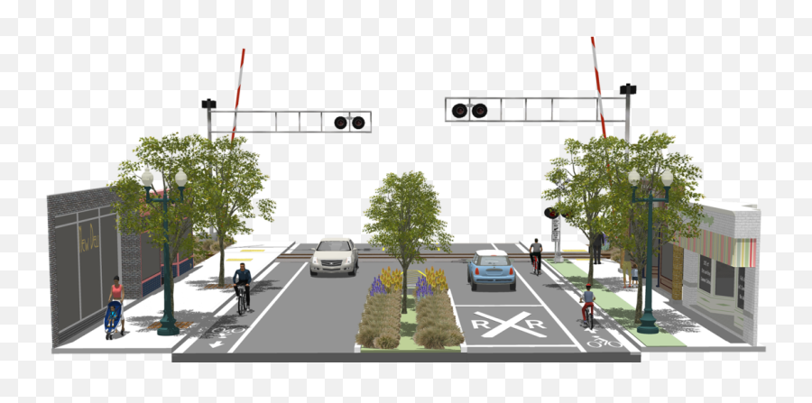 Paso Robles Bicycle And Pedestrian Master Plan U2013 Ktua - Intersection Png,Pedestrian Png