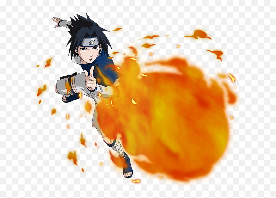 Naruto Anime Sasuke Sasukeuchiha Sticker By Franzi - Sasuke Katon Jutsu Png,Sasuke Uchiha Png