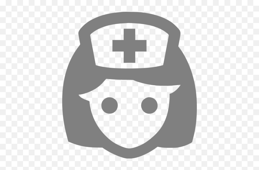 Gray Nurse Icon - Nurse Icon Black And White Png,Nurse Icon Free