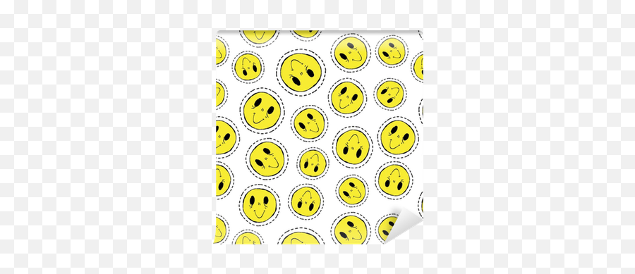 Smiley Face Retro Patch Icon Seamless Pattern Wallpaper - Amarillo 90s Png,Patch Panel Icon