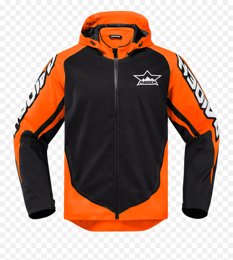 Icon Raiden Ux Waterproof Jacket - Orange Jackets Colores De Busos De Grupos Moteros Png,Icon 1000 Hood Leather Jacket