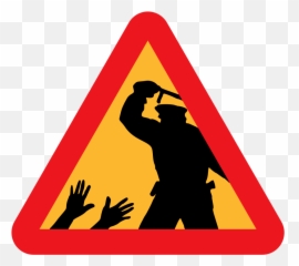Painted Warning Sign Of Police Brutality Free Image Download - Violence Clipart png