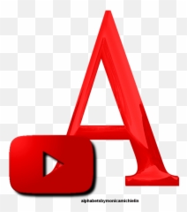 Alphabets By Monica Michielin Red Youtube Logo Alphabet And - Clip Art png