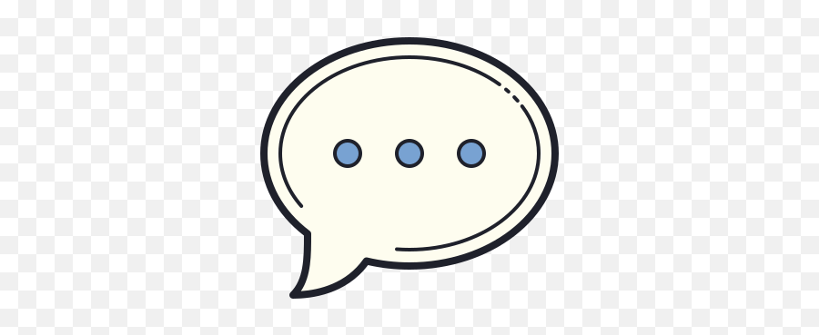 Speech Bubble Icon In Color Hand Drawn Style - Speech Icon Aesthetic Png,Talking Bubble Icon