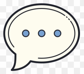 Speech Bubble Icon In Color Hand Drawn Style - Icon Aesthetic png